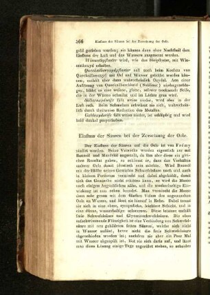 Einfluss der Säuren bei der Zersetzung der Oele.