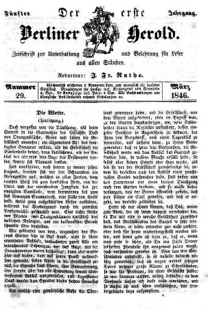 Nummer 29, März 1846