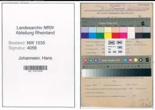 Entnazifizierung Hans Johannsen , geb. 27.01.1904 (Steiger)