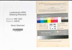 Entnazifizierung Eberhard Brost, geb. 17.11.1892 (Studienrat)