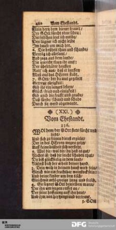 (XXI.) Vom Ehestandt.