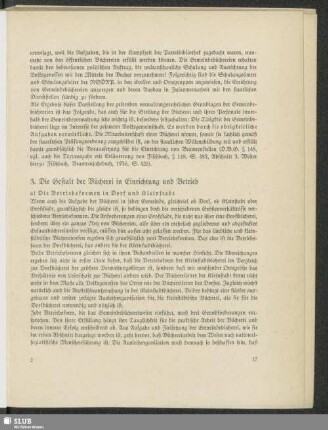 3. Die Gestalt der Bücherei in Einrichtung und Betrieb