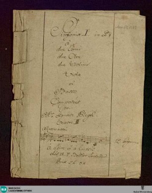 Symphonies - Don Mus.Ms. 1562 : D; BenP 126