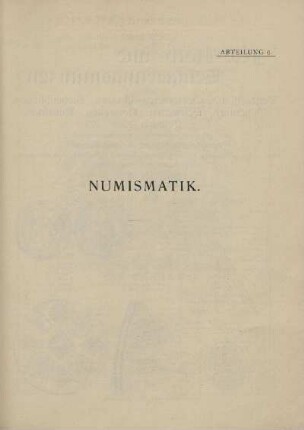 Abteilung 6. Numismatik