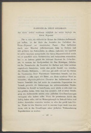 Rabbiner Dr. Felix Goldmann