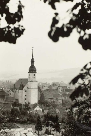 Zschopau, Stadtansicht, Blick auf Sankt Martin von Westnordwest
