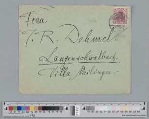 Briefumschlag an Ida Dehmel