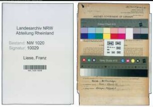 Entnazifizierung Franz Liese , geb. 08.05.1906 (Lehrer)