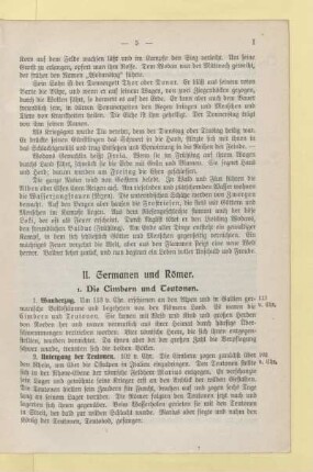 II. Germanen und Römer