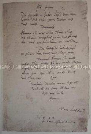 Faksimile des Stammbuchs eines Wittenberger Studenten von 1542