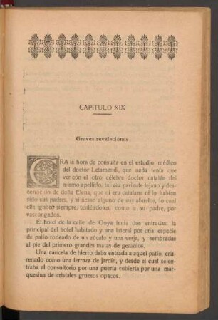 Capítulo XIX - Graves revelaciones