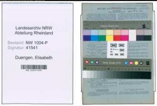 Entnazifizierung Elisabeth Duengen , geb. 19.01.1921 ()