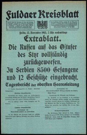 Ausgabe vom Montag, den 15. November 1915.