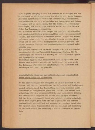 Grundsätzliche Hinweise zur methodischen und organisatorischen Gestaltung des Unterrichts