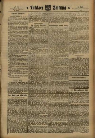 Zweite Ausgabe vom Montag, den 27. März 1911.