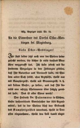 Die allerneuesten Wasserkuren : eine Quartalschrift, welche das Neueste aus der Wasserheilkunde und Nachrichten von ihren Fortschritten im In- und Auslande liefert ; eine Heilschrift für jedermann. 11. 1833
