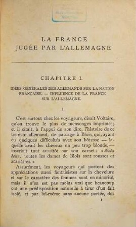 La France jugée par l'Allemagne