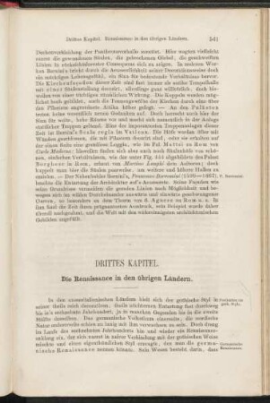 Drittes Kapitel. Die Renaissance in den übrigen Ländern.