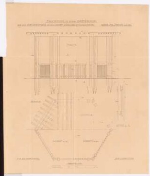 Wohnhaus Droste, Berlin-Zehlendorf: Gartenlaube: Ansicht und Grundriss 1:20