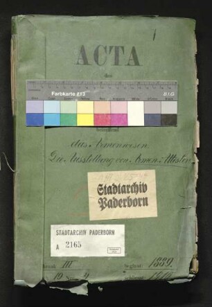 Armenwesen: Ausstellung von Armen-Attesten