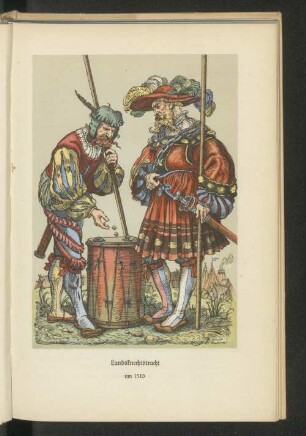 Landsknechtstracht, um 1510