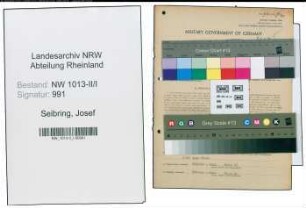 Entnazifizierung Josef Seibring , geb. 16.01.1892 (Kassierer)
