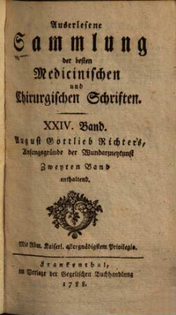 Anfangsgründe der Wundarzneykunst, 2