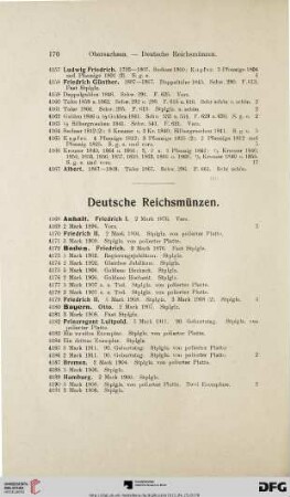 Deutsche Reichsmünzen (Nr. 4168-4267)