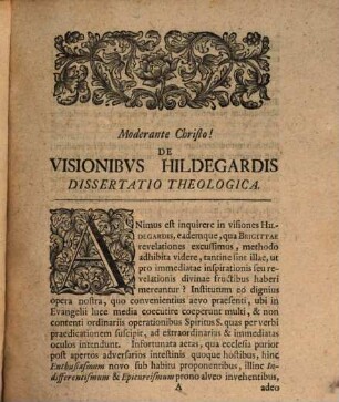 Diss. theol. de visionibus Hildegardis