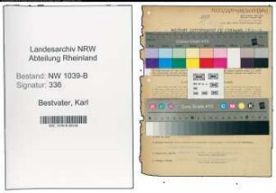 Entnazifizierung Karl Bestvater , geb. 15.01.1909 (Angestellter)