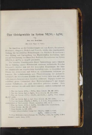 Über Gleichgewichte im System NH4 NO3+AgNO3