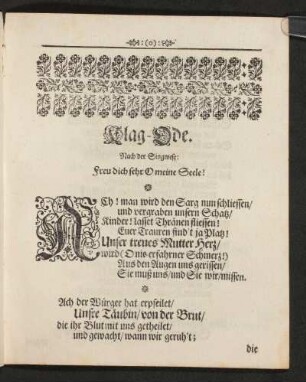Klag-Ode.