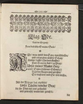 Klag-Ode.