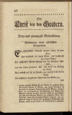 Drey und zwanzigste Betrachtung. - Vier und zwanzigste Betrachtung.