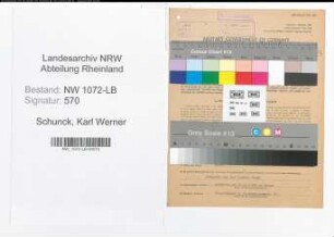 Entnazifizierung Karl Werner Schunck , geb. 02.11.1908 (Regierungsrat)