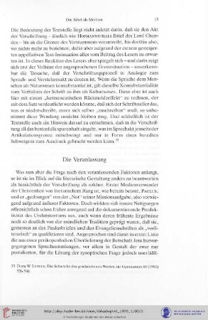 Die Veranlassung