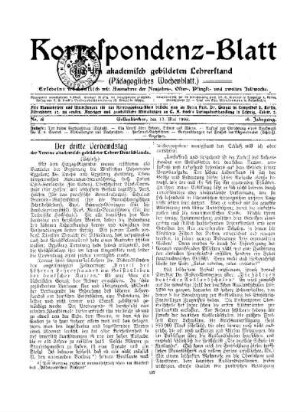 Der dritte Verbandstag : der Vereine akademisch gebildeter Lehrer Deutschlands ; (Schluß)