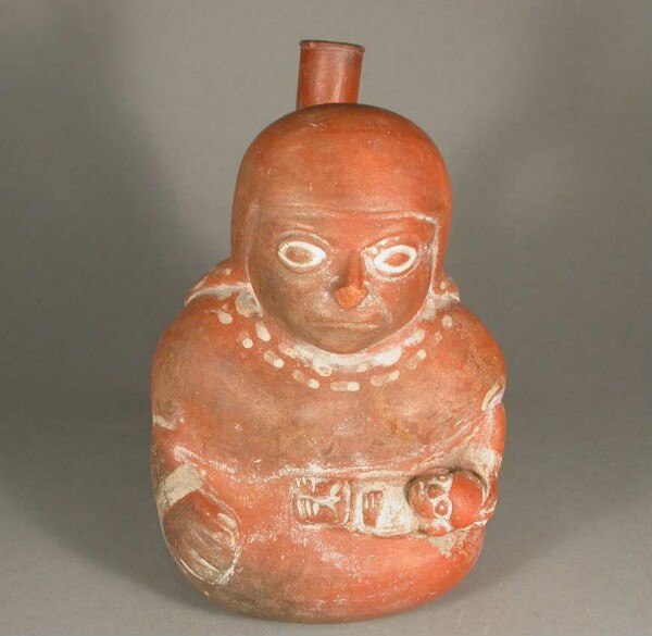 Seated anthropomorphic figure with child