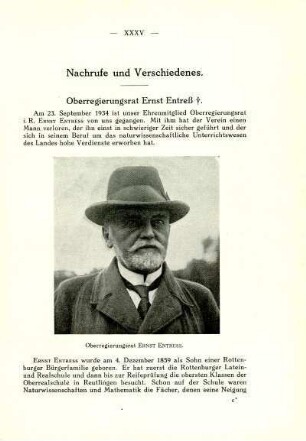 Oberregierungsrat Ernst Entreß ✝