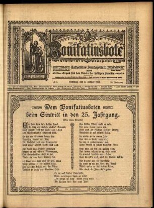 Erste Ausgabe vom Sonntag, den 05. Januar 1908.