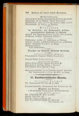 XI. Landwirthschafts=Verein.