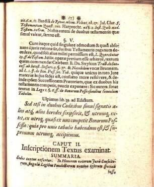 Caput II. Inscriptionem Textus examinat.