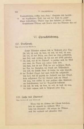 VI. Spruchdichtung