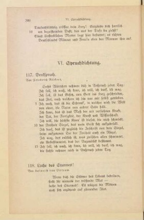 VI. Spruchdichtung