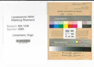 Entnazifizierung Hugo Linnemann , geb. 04.09.1888 (Bahnbeamter)