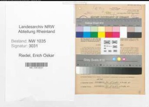 Entnazifizierung Erich Oskar Riedel , geb. 27.08.1914 (Ingenieur)