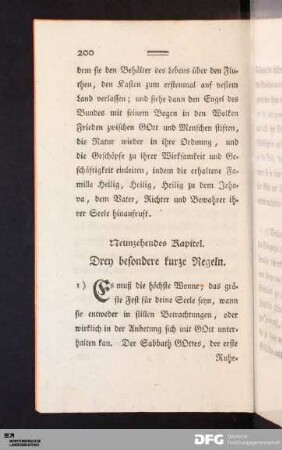Neunzehendes Capitel. Drey besondere kurze Regeln.