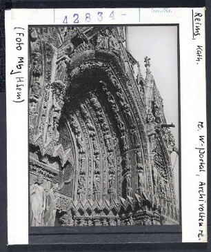 Reims, Kathedrale: Westfassade, rechtes Portal, Archivolten