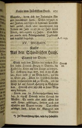 XV. Abschnitt.