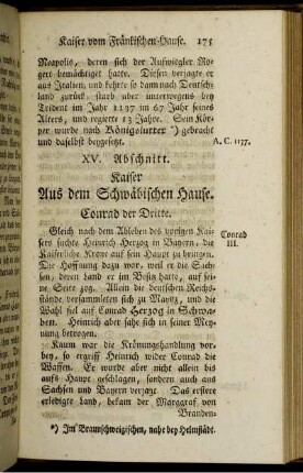 XV. Abschnitt.